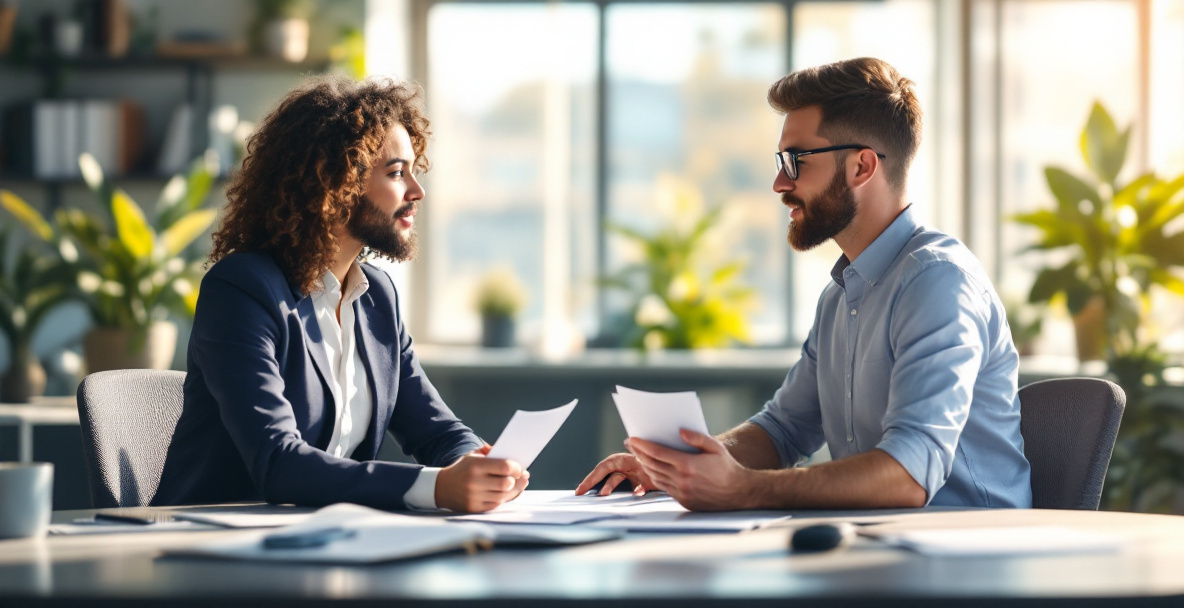 Business owner asking a local SEO provider key questions before signing a contract