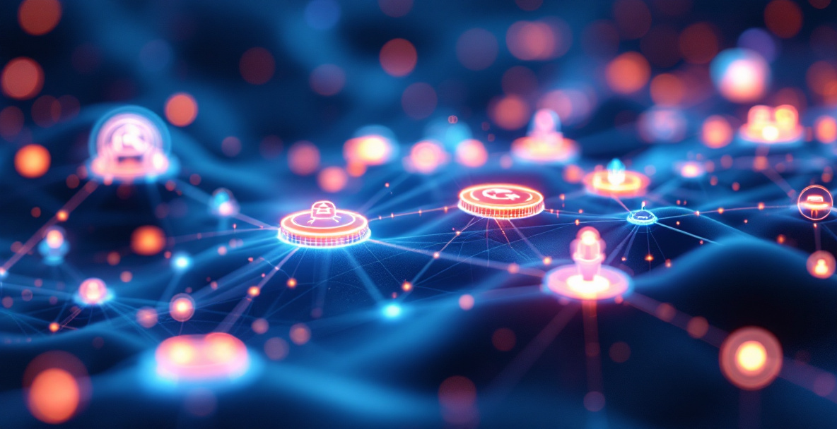 Conceptual illustration of SEO and AEO visibility connecting traditional search and AI answer engines