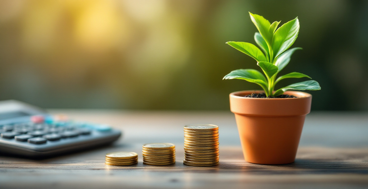 Budgeting concept representing how small businesses plan consistent monthly spending on SEO services over time