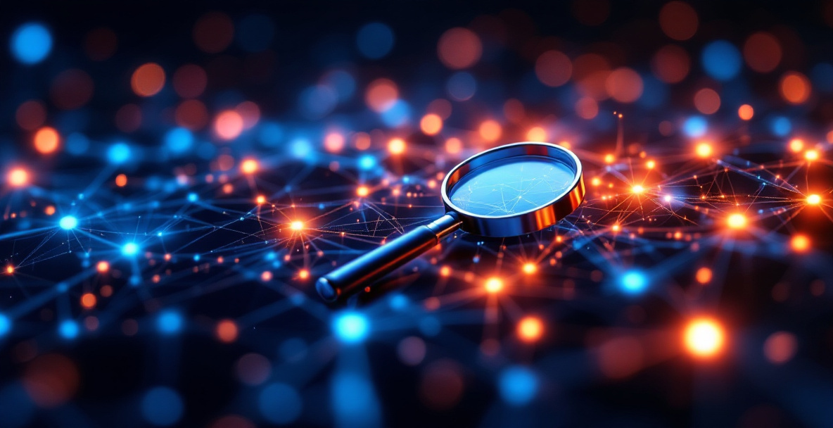 Conceptual illustration of SEO and AI-driven answer engine optimization working together in website design