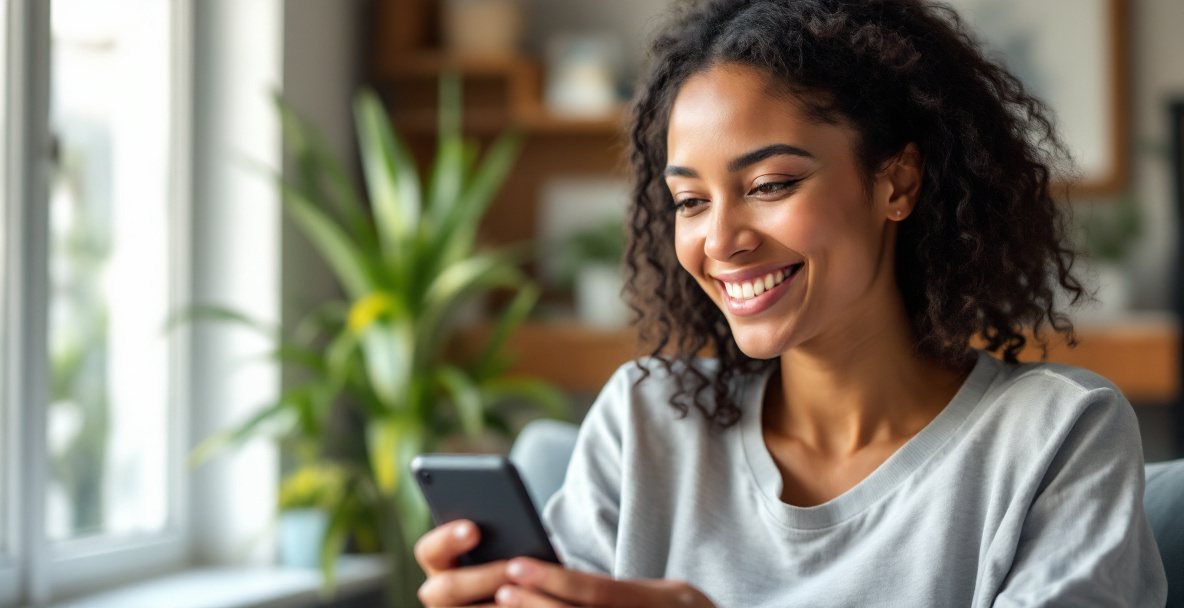 Patient giving a positive online review after a successful chiropractic visit