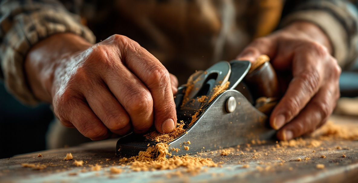 Adjusting the lateral lever on a hand plane to fix uneven wood shavings